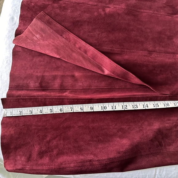 NWT INTERMIX Swede Burgundy Wine colour designer Dress size 2 - Picture 13 of 15